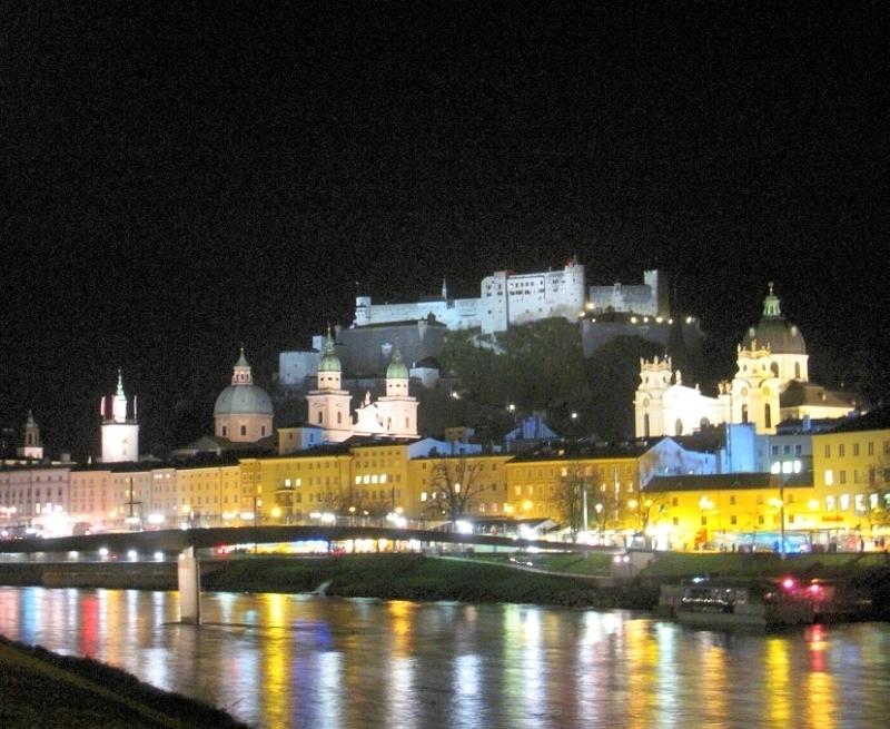Salzburg at Night Photograph by Betty Buller Whitehead