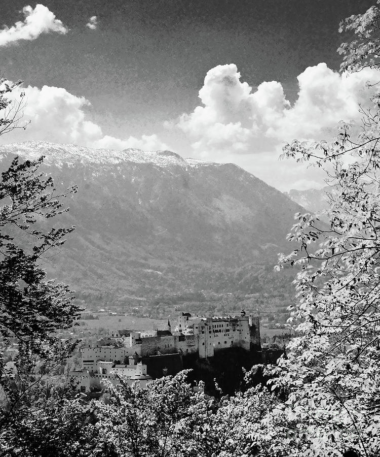 Salzburg fortress monochrome Photograph by Rudi Prott