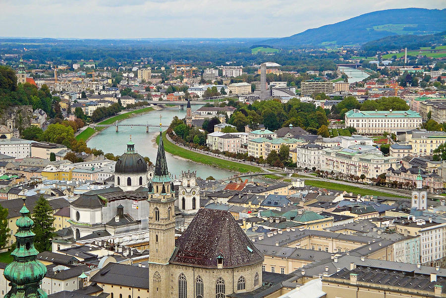 City Photograph - Salzburg from Hohensalzburg Castle by Robert Meyers-Lussier