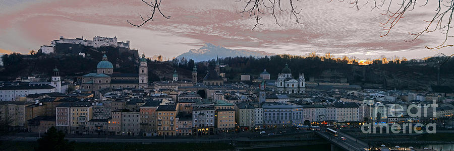 Salzburg panorama at sunset Photograph by Rudi Prott