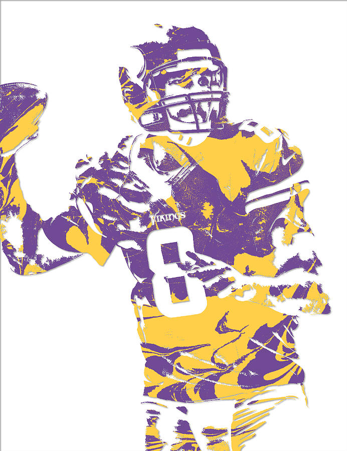 Sam Bradford Minnesota Vikings Pixel Art 12 Mixed Media by Joe Hamilton ...