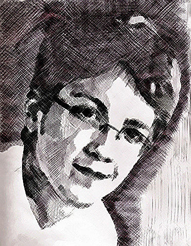 Male Portrait Drawing - Sam by Davinia Hart