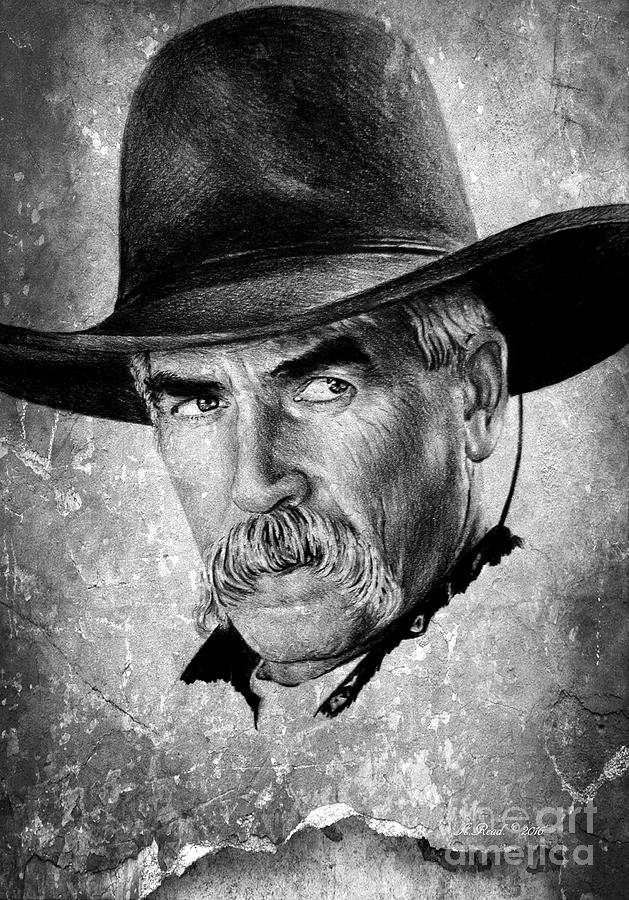 Sam Elliot Drawing by Andrew Read