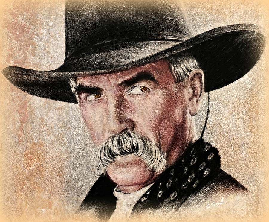 Actor Drawing - Sam Elliot portrait ver by Andrew Read