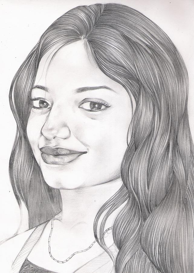 Samantha Drawing by Ramesh Tandel