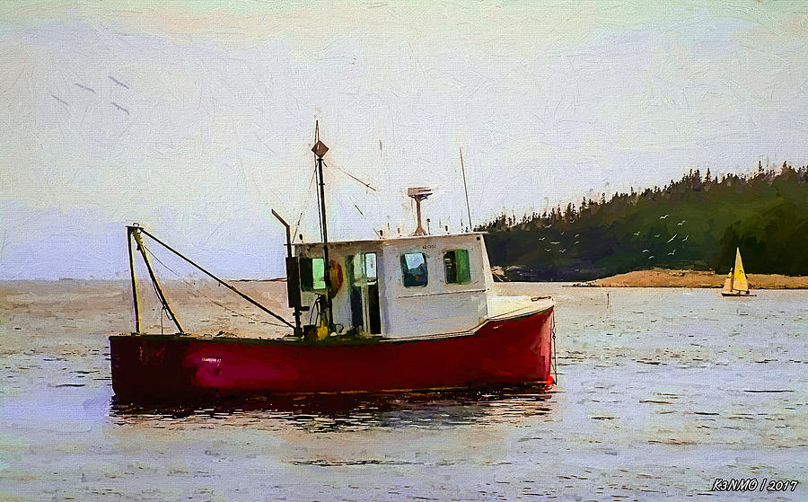 Sambro FIshing Boat Digital Art by Ken Morris