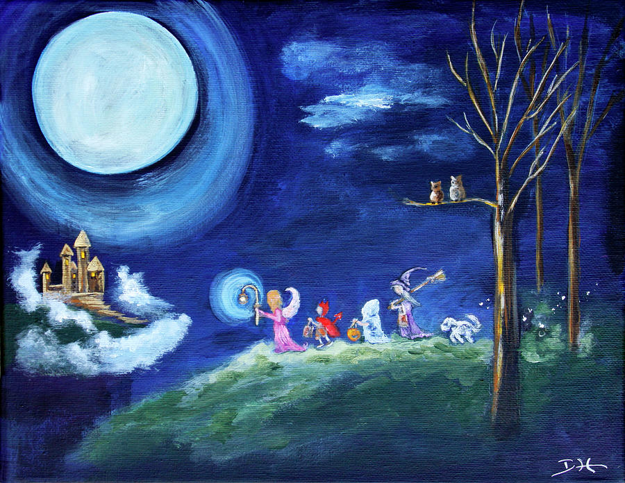 Samhain Night Painting by Diana Haronis