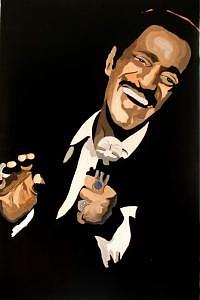 Rat Pack Painting - Sammy by Blackcat Studios Rat Pack Painting - Sammy by Blackcat Studios