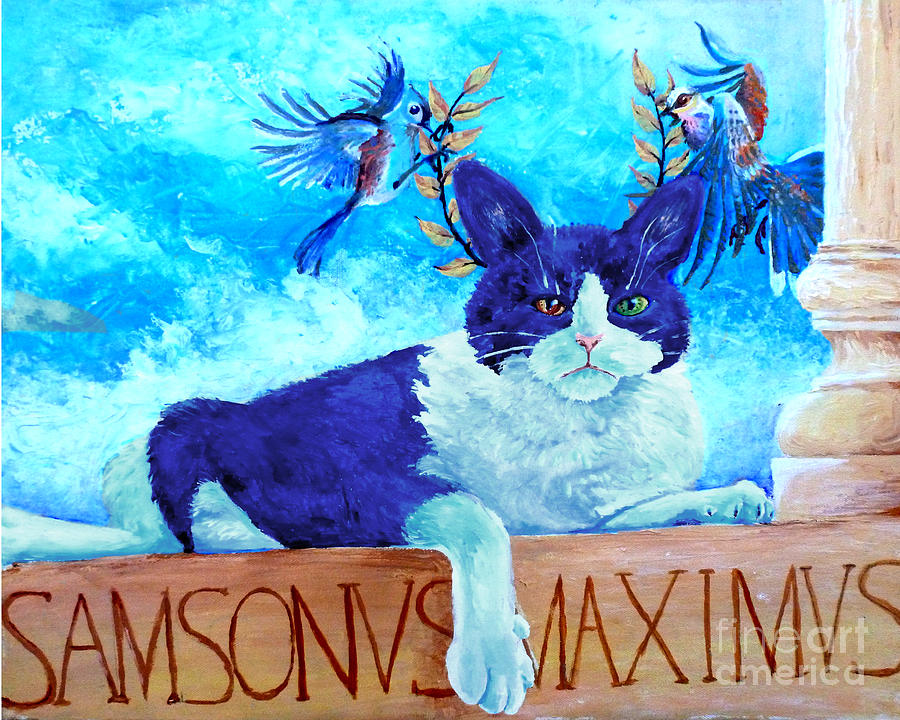 Sammy the Great and the Winged Victories Painting by Melinda Dare Benfield