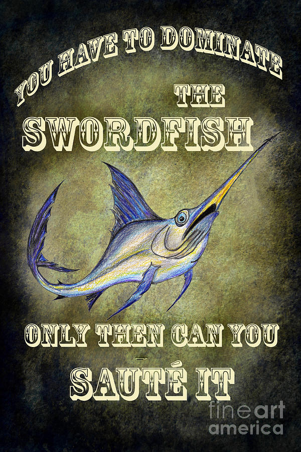 Sammy the Swordfish Digital Art by Sterling Gold