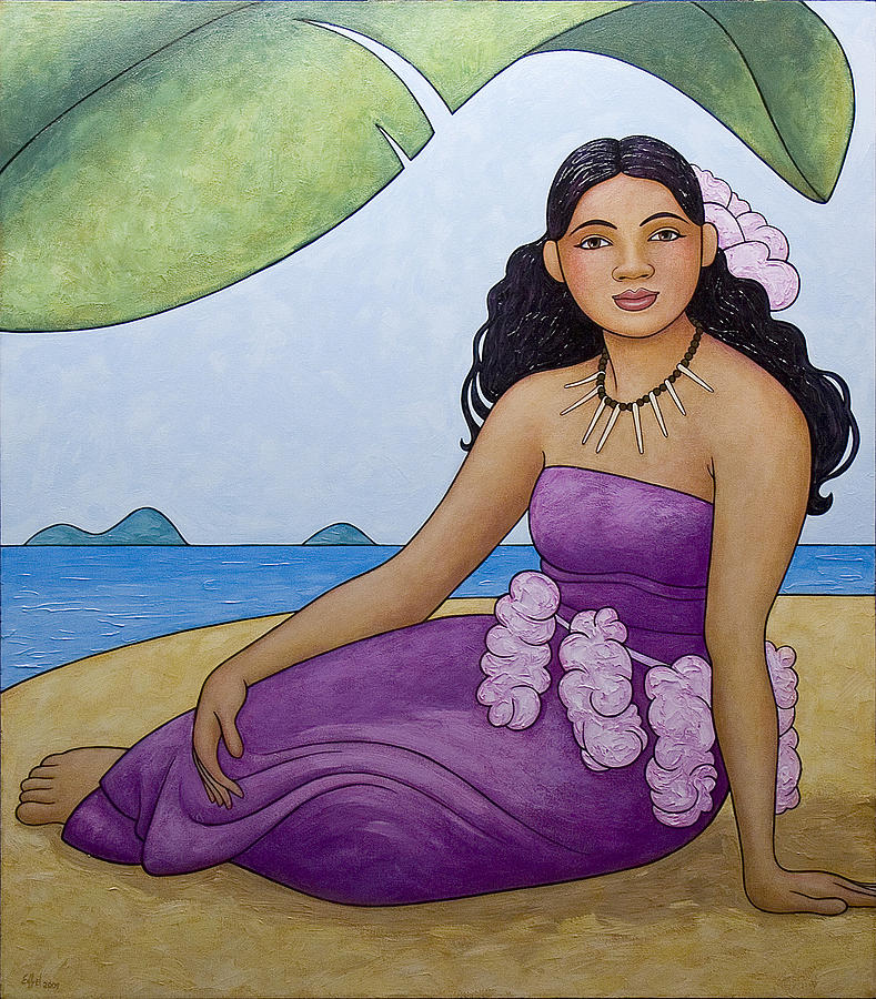 Hawaiian Painting - Samoan Girl  by Norman Engel