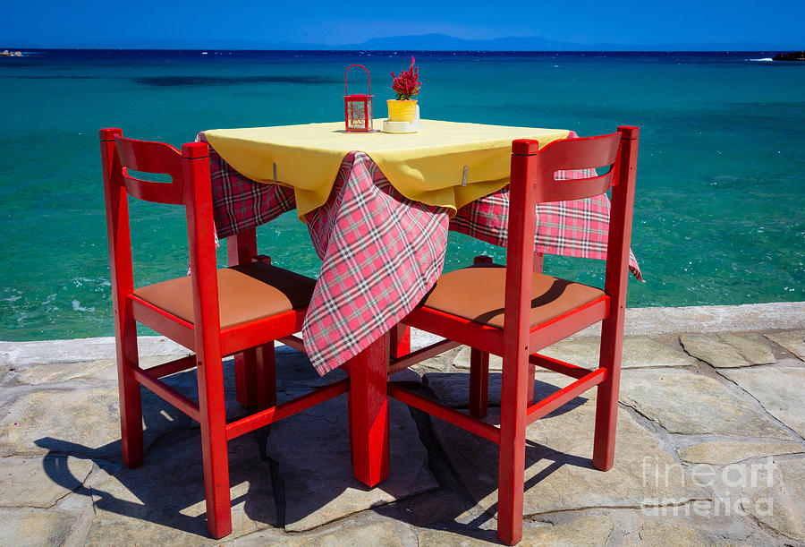 Samos Table Photograph by Inge Johnsson