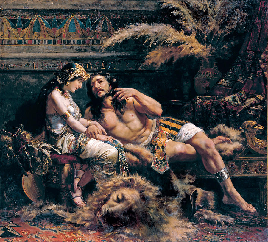 Samson and Delilah Painting by Jose Echenagusia