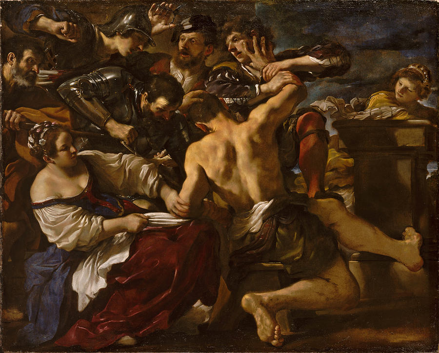 Samson Captured by the Philistines Painting by Guercino