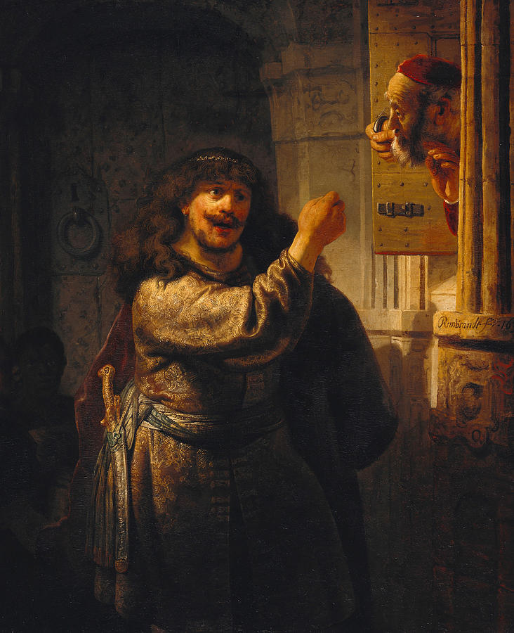 Samson Threatening His Father-in-Law Painting by Vincent Monozlay