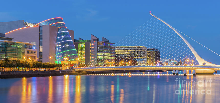 Architecture Photograph - Samuel Beckett Bridge, Dublin, Ireland by Henk Meijer Photography