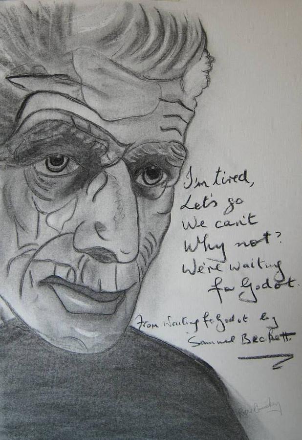 Samuel Beckett Painting by Roger Cummiskey