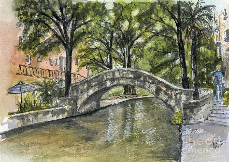 San Antonio Riverwalk Painting by Marsha Jackson - Fine Art America