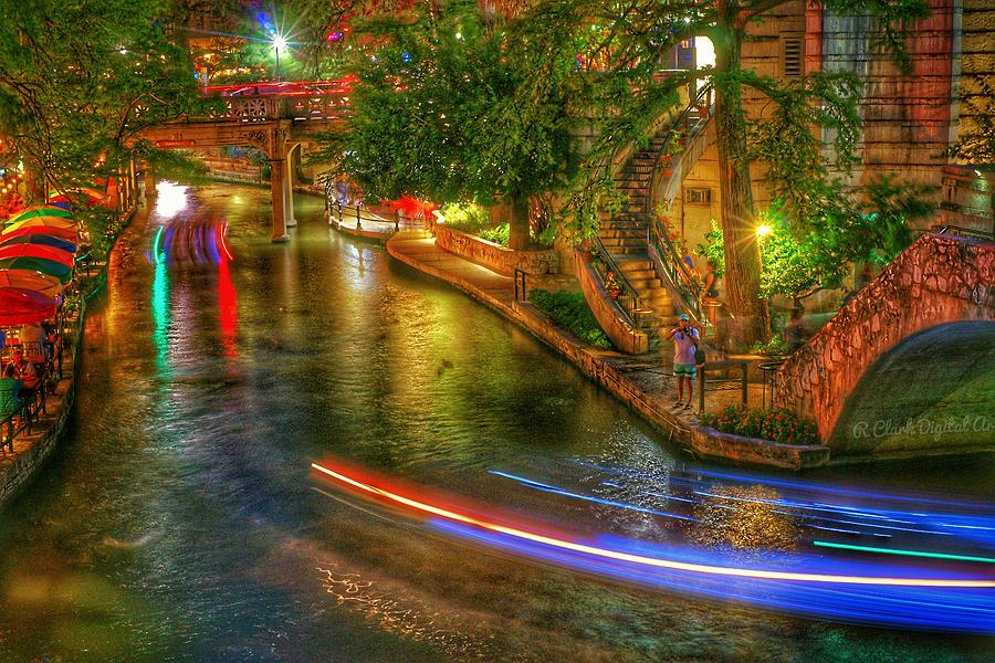 San Antonio Riverwalk Digital Art by Robert Clark