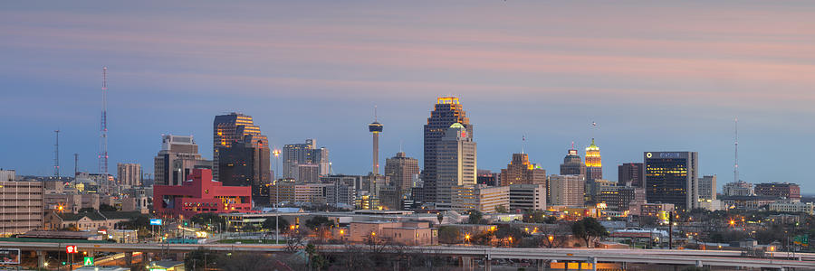San Antonio Skyline in the Early Evening 1 Photograph by Rob Greebon