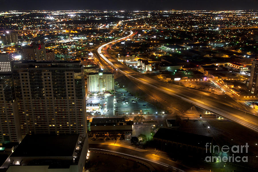 San Antonio Texas at Night Photograph by Anthony Totah