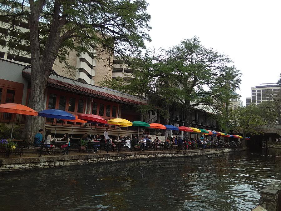 San Antonio, Texas River Walk Umbrellas Photograph
