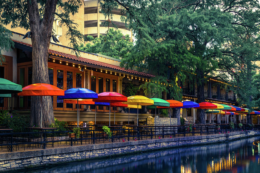 San Antonio Texas Riverwalk Colorful Wall Art Photograph by Gregory ...