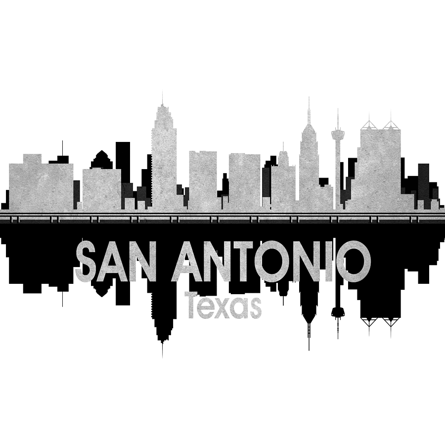 San Antonio Digital Art - San Antonio TX 4 Squared by Angelina Tamez