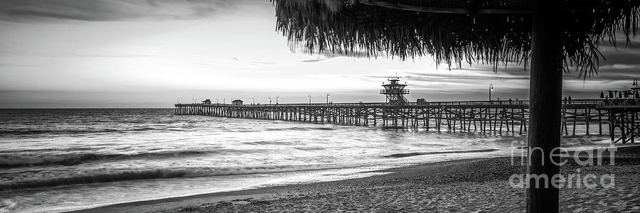 San Clemente Black and White Panorama Photo Photograph by Paul Velgos