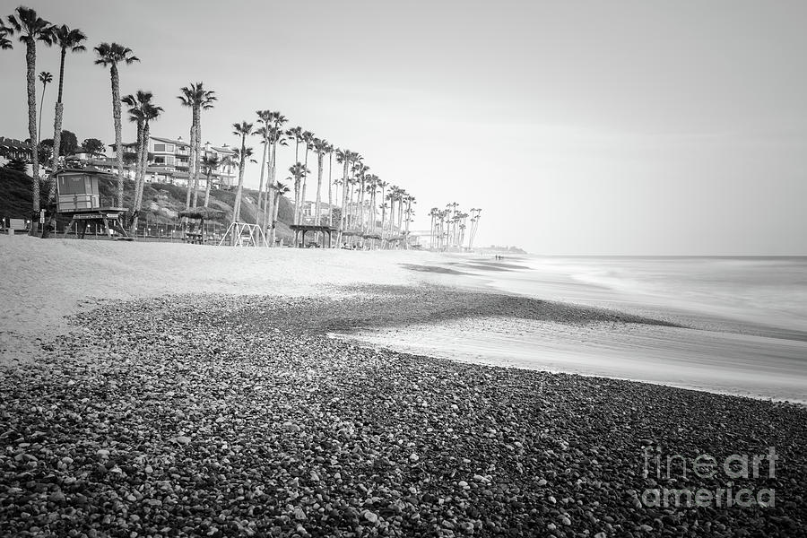 San Clemente CA Beach Black and White Photography Photograph by Paul Velgos
