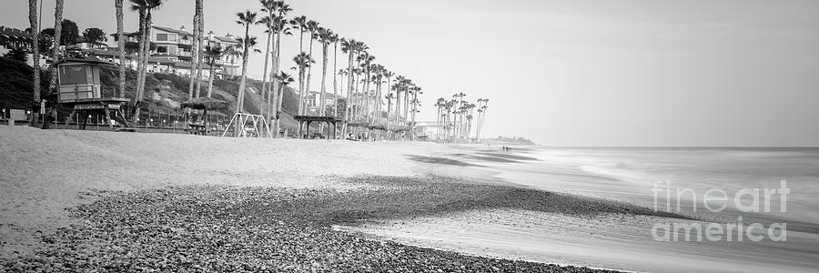 San Clemente CA Black and White Panoramic Picture Photograph by Paul Velgos