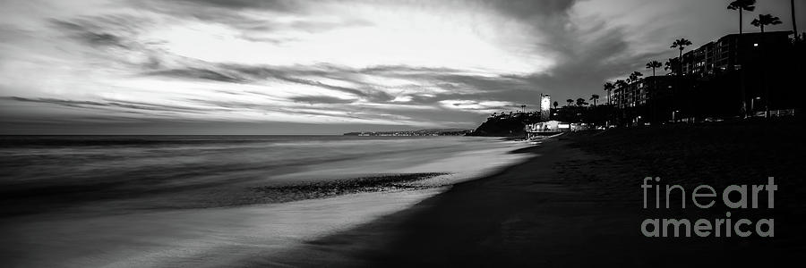 San Clemente California Black and White Panorama Photo Photograph by Paul Velgos
