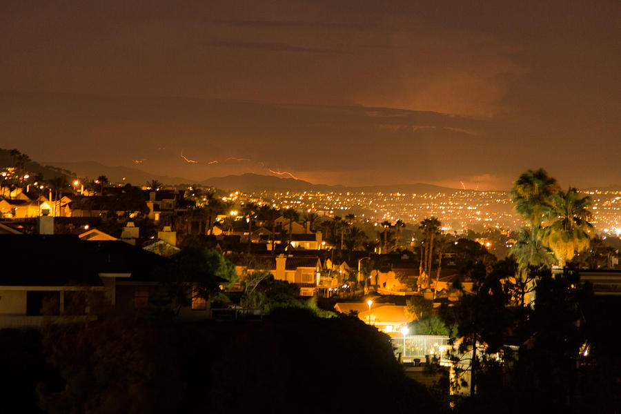 San Clemente Lightning  Photograph by Garry Loss