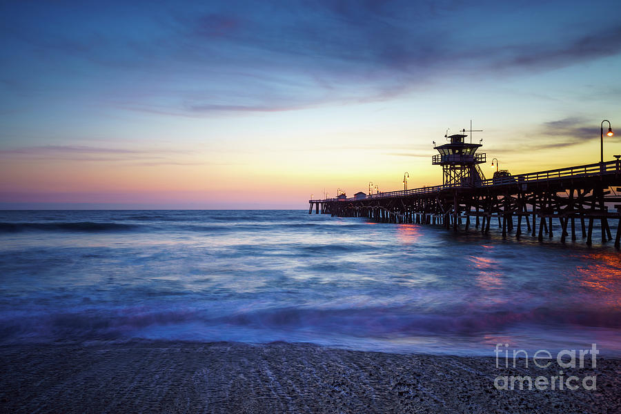 San Clemente Pier at Sunset Photography Photograph by Paul Velgos