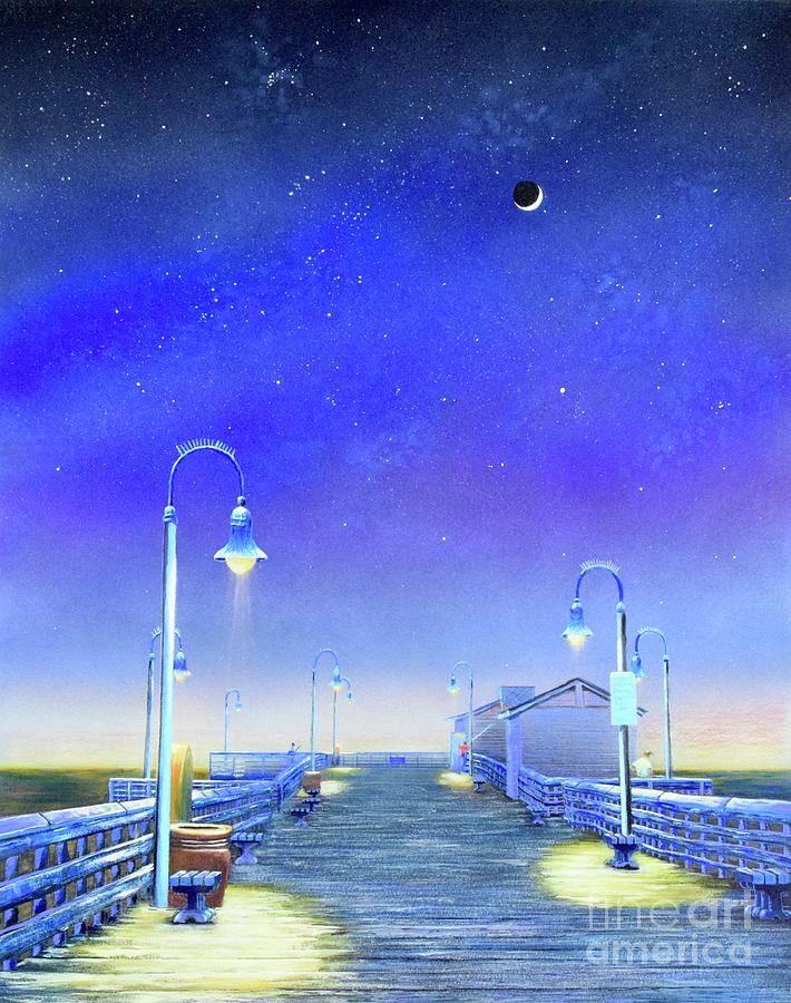 San Clemente Pier Painting by Mary Scott