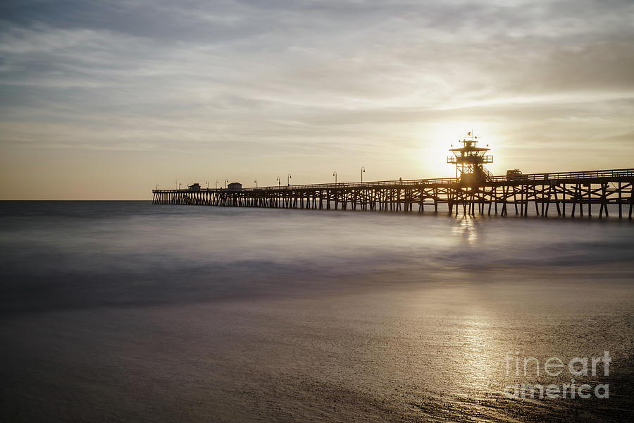 San Clemente Pier Sunset Photograph by Paul Velgos