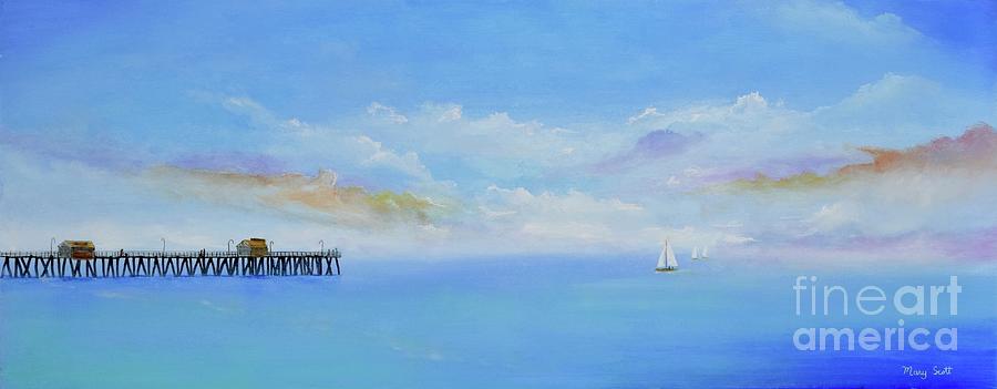 San Clemente Sail Painting by Mary Scott