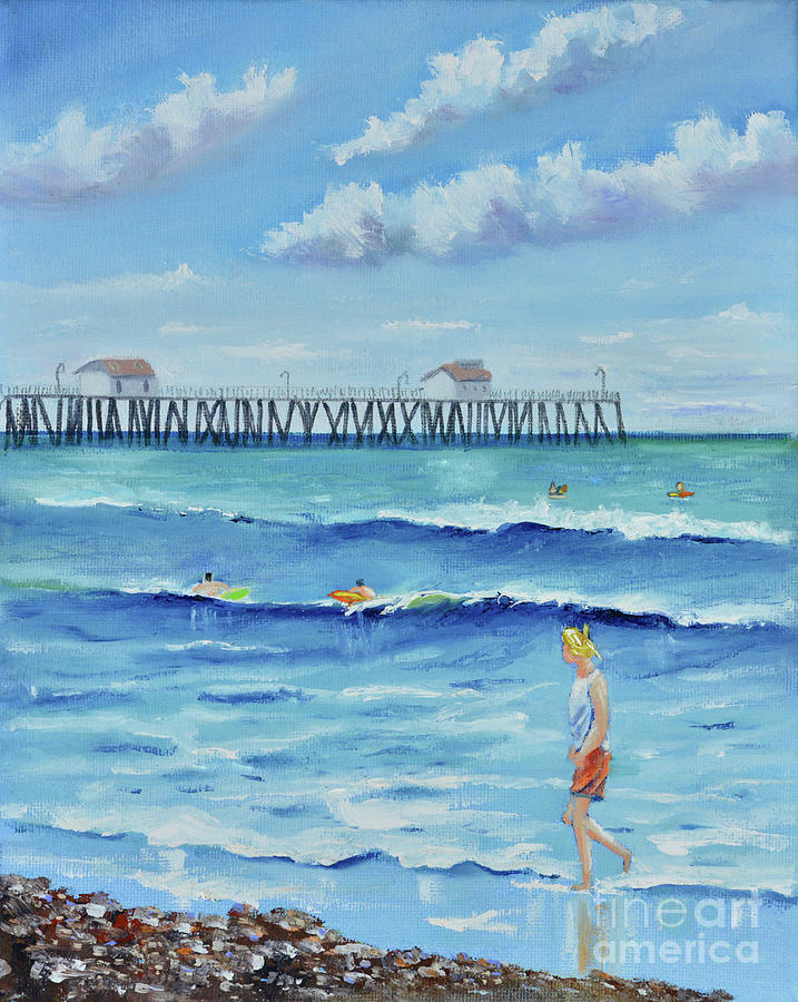 San Clemente Stroll Painting by Mary Scott