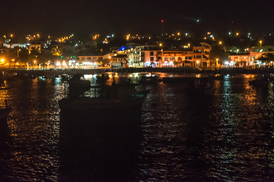 San Cristobal Harbor Lights Photograph by Harry Strharsky