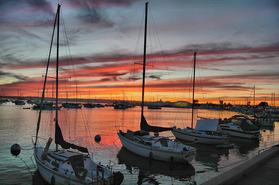 Sunset Photograph - San Diego Bay by Kevin Gordon