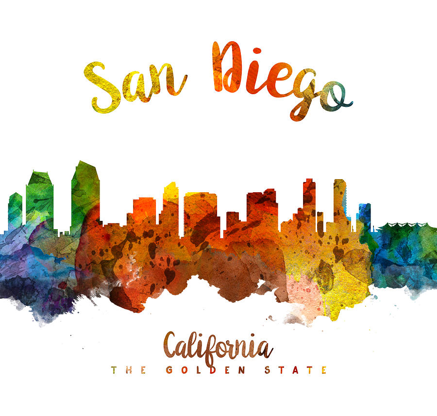 San Diego Painting - San Diego California 26 by Aged Pixel