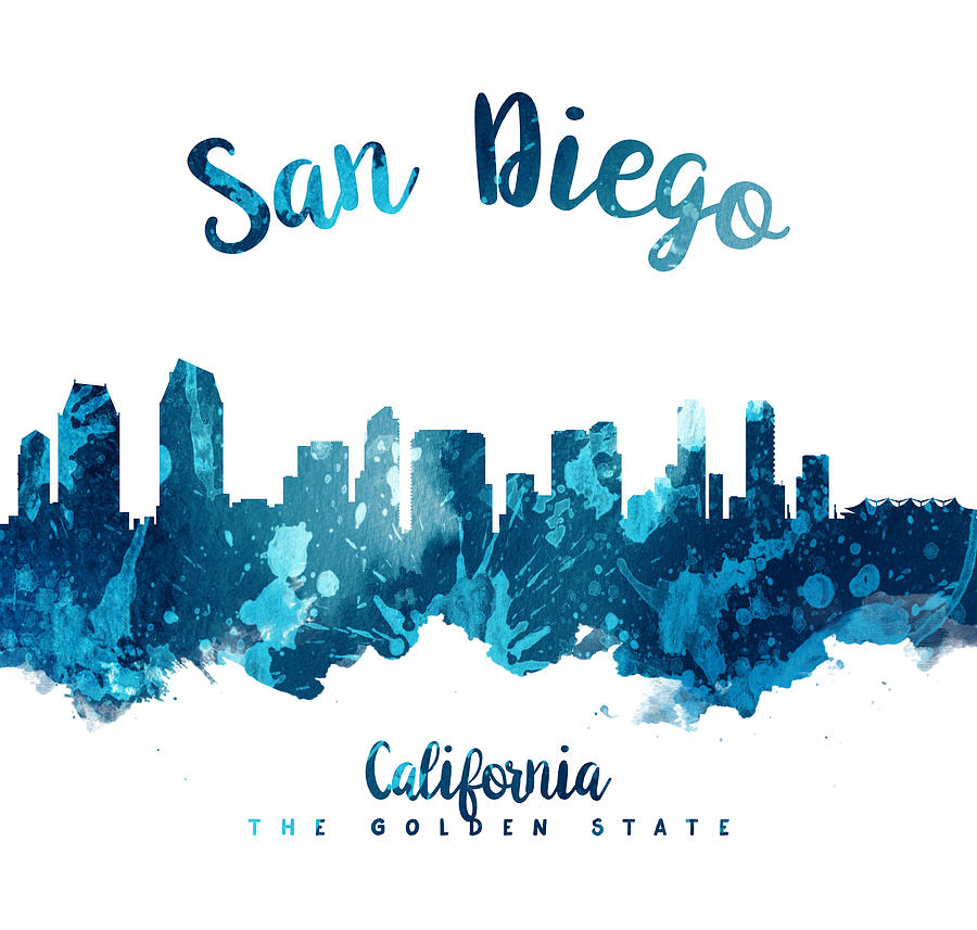 San Diego Painting - San Diego California 27 by Aged Pixel