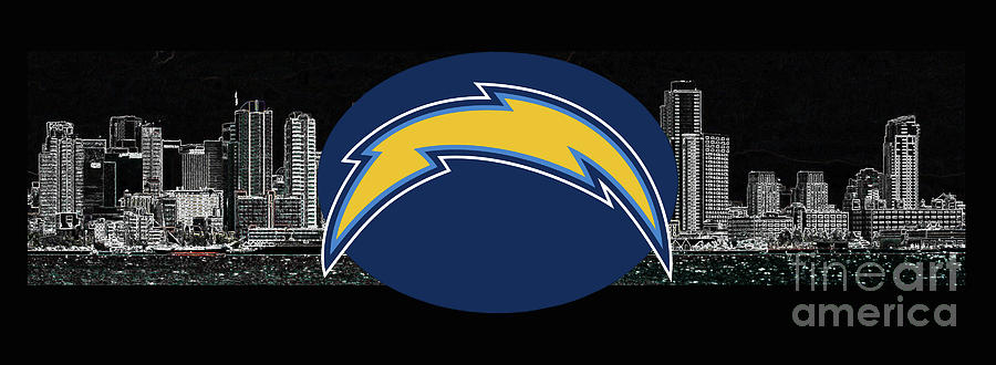 San Diego Chargers Digital Art by Steven Parker