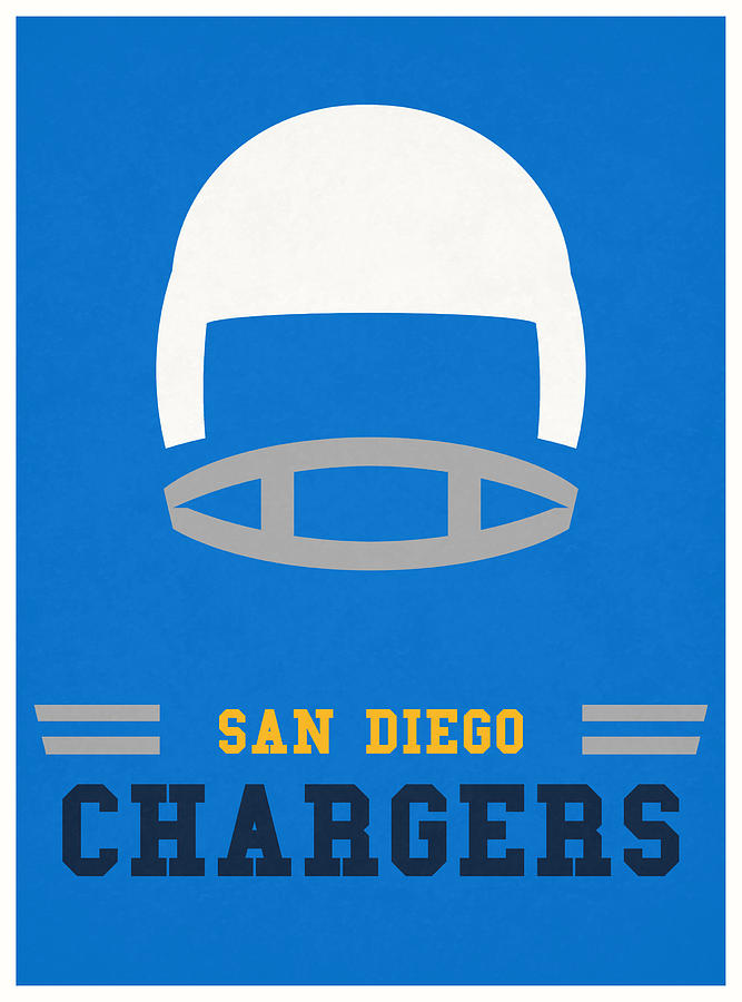 San Diego Chargers Vintage Art T-Shirt by Joe Hamilton - Fine Art America