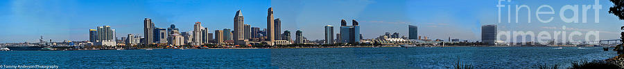 San Diego Photograph - San Diego Panoramic Skyline by Tommy Anderson