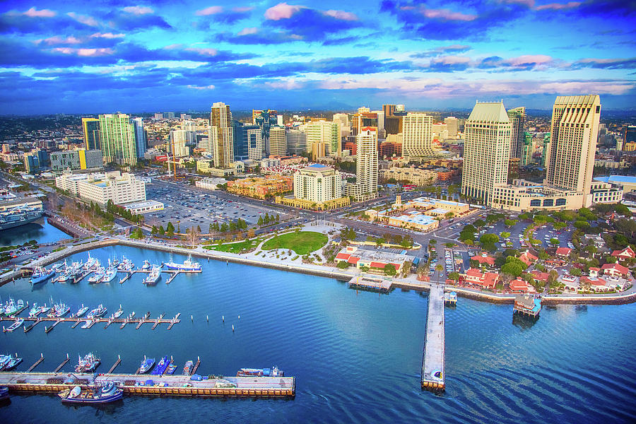 San DIego Skyline Aerial Photograph by Art Wager - Pixels