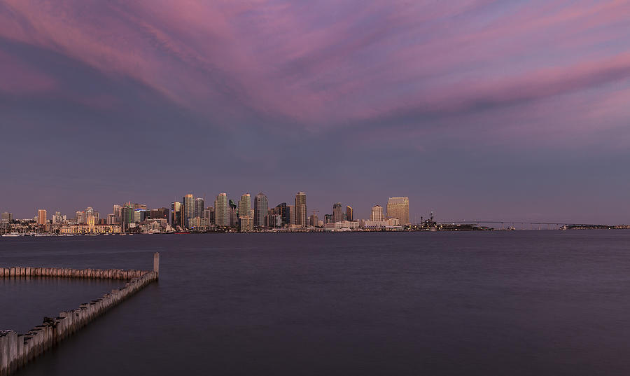 san diego skyline before moonrise photograph by forest alan lee pixels