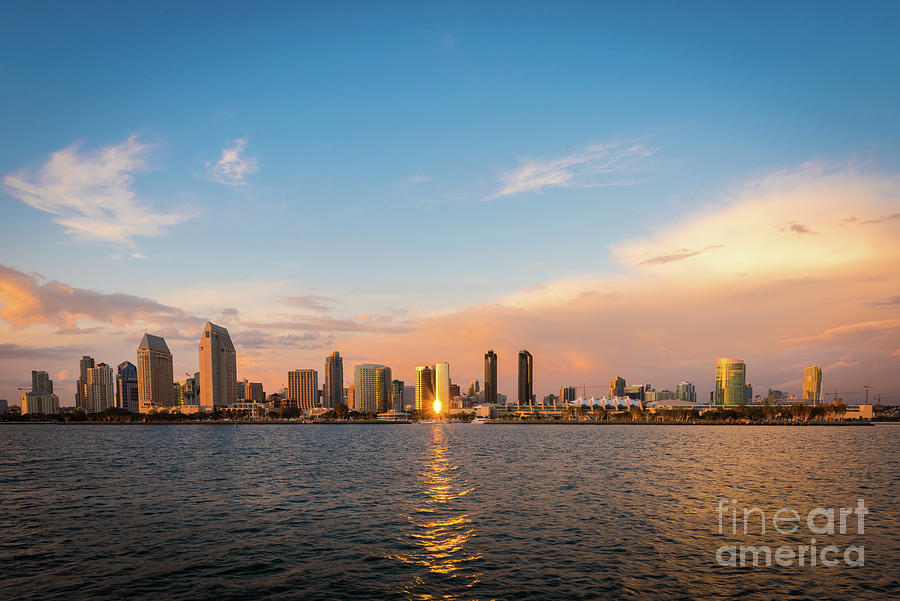 San Diego Skyline Reflections Photograph by David Levin