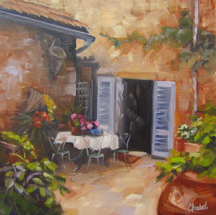 San Donato Village Italy Painting by Chris Hobel