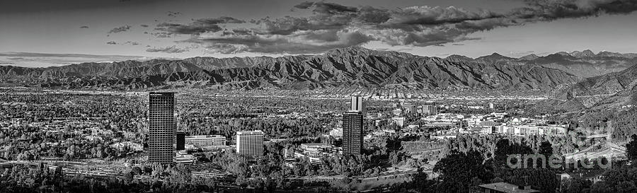 San Fernando Valley Universal BW Clear Day Pano Photograph by David Zanzinger